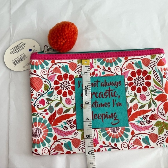 Cosmetic Pouch "I'm Not Always Sarcastic Sometimes I'm Sleeping" NWT - Picture 2 of 4